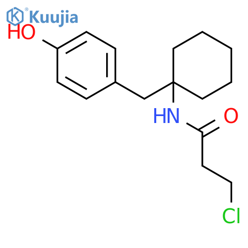 PROPANAMIDE, 3-CHLORO-N-[1-[(4-HYDROXYPHENYL)METHYL]CYCLOHEXYL]- structure