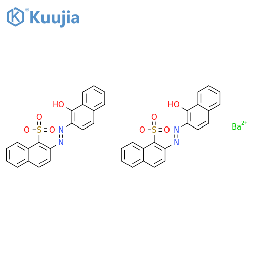 barium 2-[(1-hydroxy-2-naphthyl)azo]naphthalenesulphonate (1:2) structure