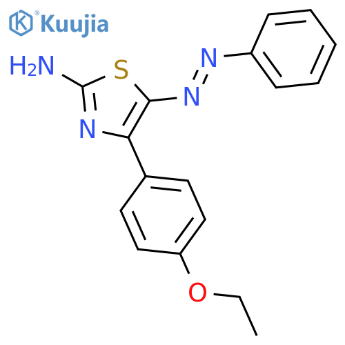2-THIAZOLAMINE, 4-(4-ETHOXYPHENYL)-5-(PHENYLAZO)- structure