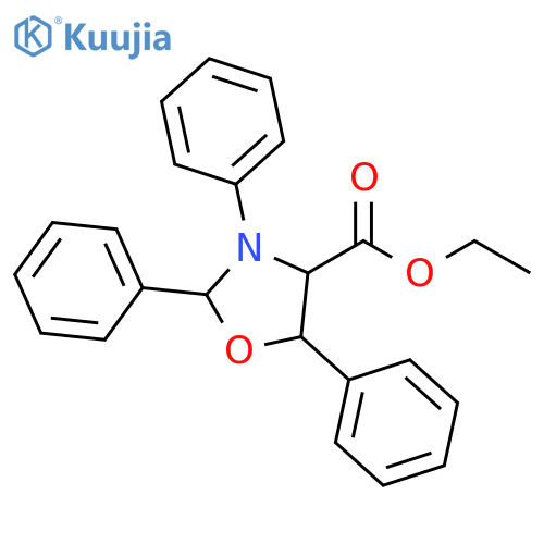 4-Oxazolidinecarboxylic acid, 2,3,5-triphenyl-, ethyl ester structure