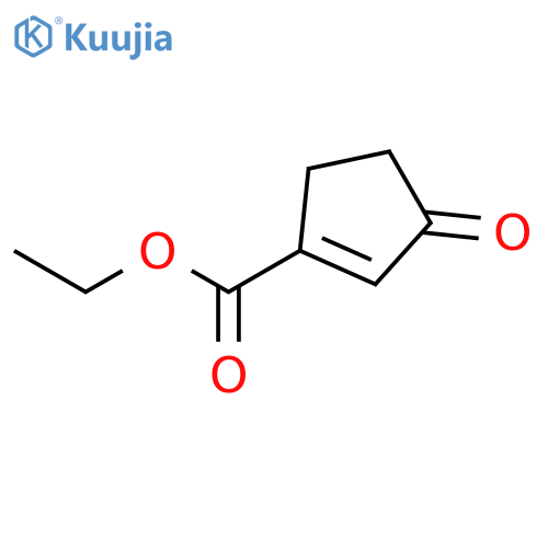 1-Cyclopentene-1-carboxylic acid, 3-oxo-, ethyl ester structure
