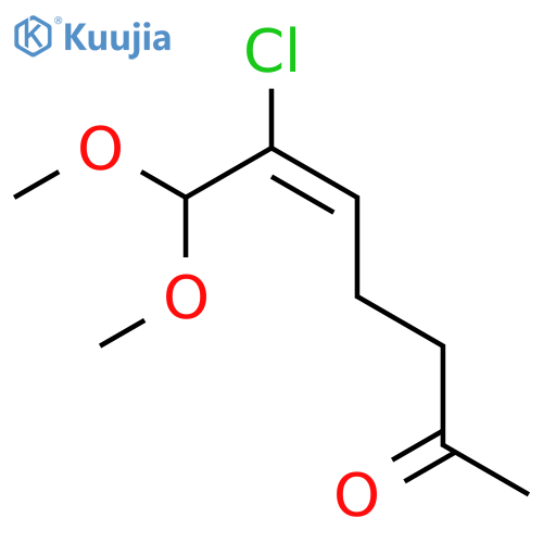 (E)-6-Chloro-7,7-dimethoxy-5-hepten-2-one structure