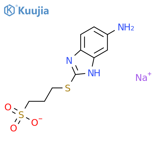 sodium 3-[(5-amino-1H-benzimidazol-2-yl)thio]propanesulphonate structure