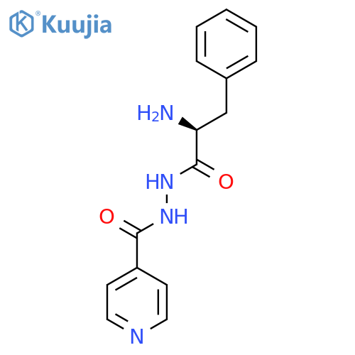 4-Pyridinecarboxylic acid, 2-(2S)-2-amino-1-oxo-3-phenylpropylhydrazide structure