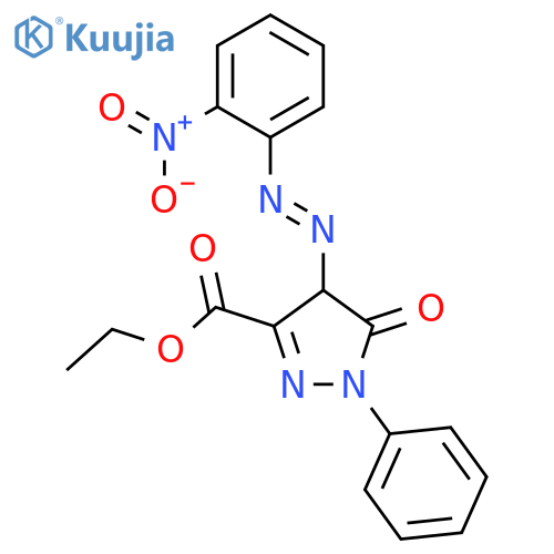 ethyl 4,5-dihydro-4-[(2-nitrophenyl)azo]-5-oxo-1-phenyl-1H-pyrazole-3-carboxylate structure