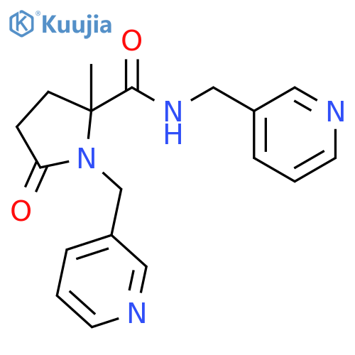 2-PYRROLIDINECARBOXAMIDE, 2-METHYL-5-OXO-N,1-BIS(3-PYRIDINYLMETHYL)- structure