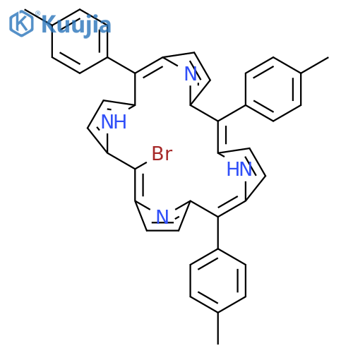 21H,23H-PORPHINE, 5-BROMO-10,15,20-TRIS(4-METHYLPHENYL)- structure