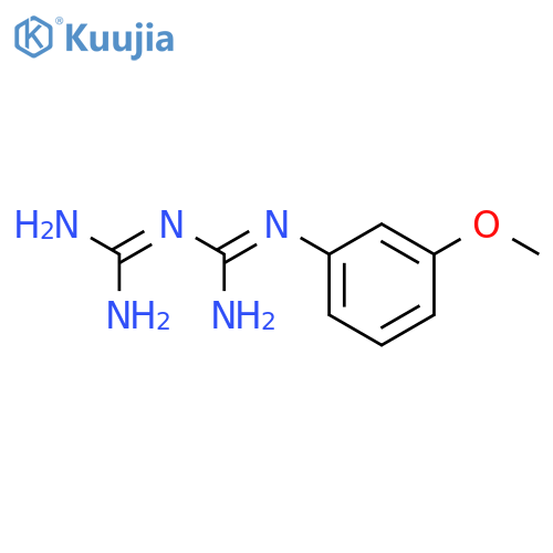1-(diaminomethylidene)-2-(3-methoxyphenyl)guanidine structure