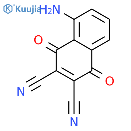 5-Amino-2,3-dicyano-1,4-naphthoquinone structure