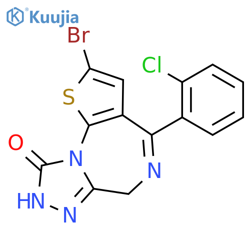 2-bromo-4-(2-chlorophenyl)-6,8-dihydro-9H-thieno[3,2-f][1,2,4]triazolo[4,3-a][1,4]diazepin-9-one structure