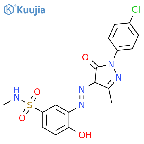 3-[[1-(4-chlorophenyl)-4,5-dihydro-3-methyl-5-oxo-1H-pyrazol-4-yl]azo]-4-hydroxy-N-methylbenzenesulphonamide structure