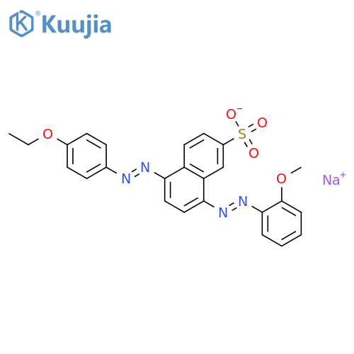 sodium 5-[(4-ethoxyphenyl)azo]-8-[(2-methoxyphenyl)azo]naphthalene-2-sulphonate structure