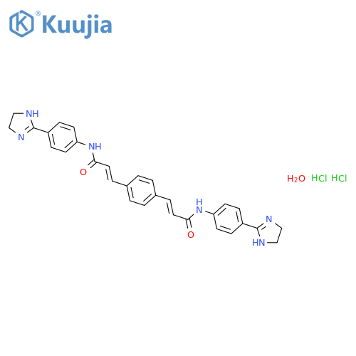 2-Propenamide,3,3'-(1,4-phenylene)bis[N-[4-(4,5-dihydro-1H-imidazol-2-yl)phenyl]-,dihydrochloride structure