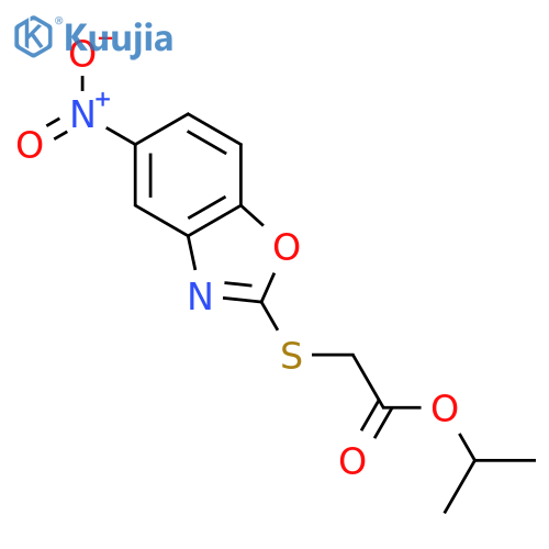 Acetic acid, [(5-nitro-2-benzoxazolyl)thio]-, 1-methylethyl ester structure
