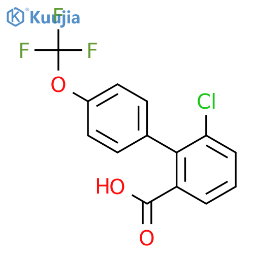[1,1'-BIPHENYL]-2-CARBOXYLIC ACID, 6-CHLORO-4'-(TRIFLUOROMETHOXY)- structure