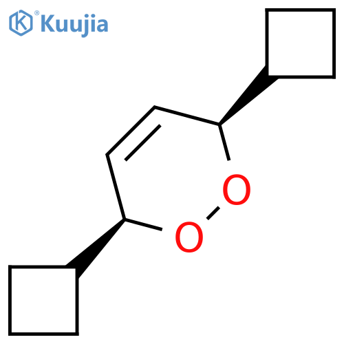 1,2-Dioxin, 3,6-dicyclobutyl-3,6-dihydro-, (3R,6S)-rel- structure