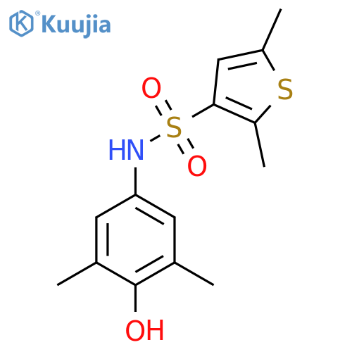 N-(4-hydroxy-3,5-dimethylphenyl)-2,5-dimethylthiophene-3-sulfonamide structure