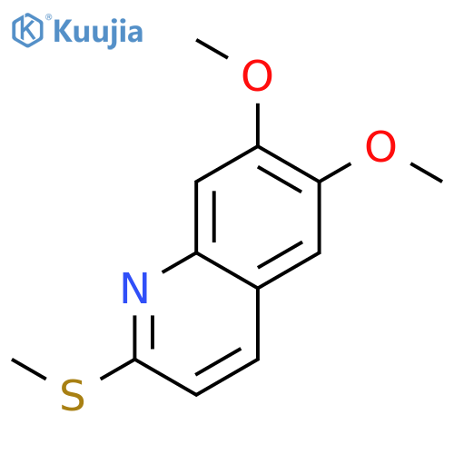 Quinoline, 6,7-dimethoxy-2-(methylthio)- structure