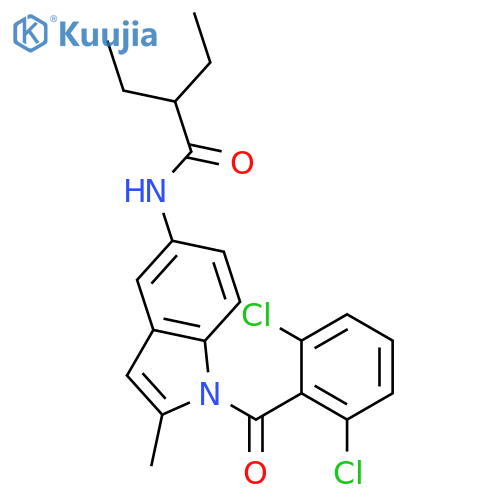 BUTANAMIDE, N-[1-(2,6-DICHLOROBENZOYL)-2-METHYL-1H-INDOL-5-YL]-2-ETHYL- structure