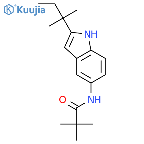 Propanamide, N-[2-(1,1-dimethylpropyl)-1H-indol-5-yl]-2,2-dimethyl- structure