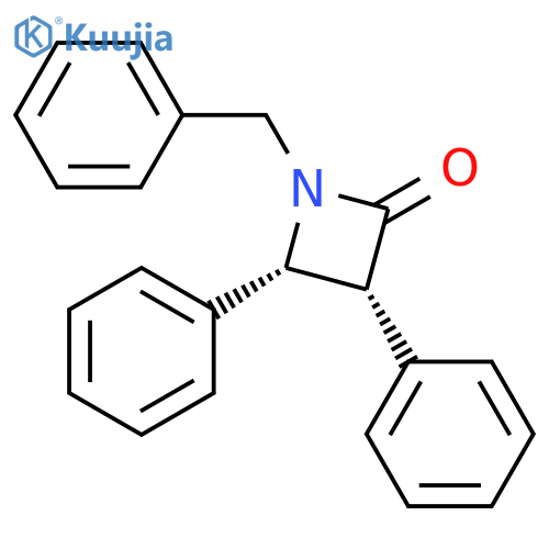 2-Azetidinone, 3,4-diphenyl-1-(phenylmethyl)-, (3R,4R)-rel- structure