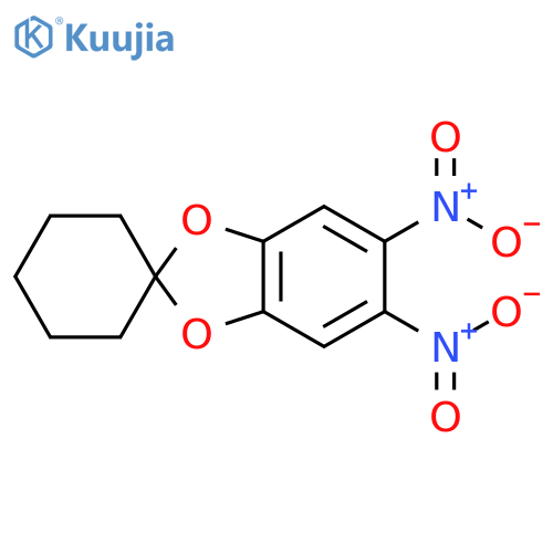 5,6-dinitrospiro[1,3-benzodioxole-2,1'-cyclohexane] structure
