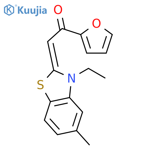 (2Z)-2-(3-ethyl-5-methyl-1,3-benzothiazol-2(3H)-ylidene)-1-furan-2-ylethanone structure