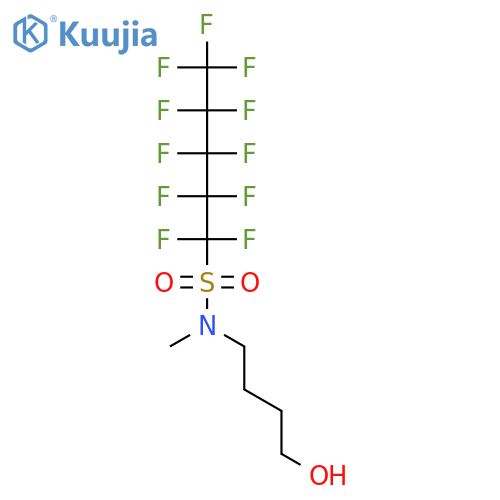 1,1,2,2,3,3,4,4,5,5,5-undecafluoro-N-(4-hydroxybutyl)-N-methylpentane-1-sulphonamide structure