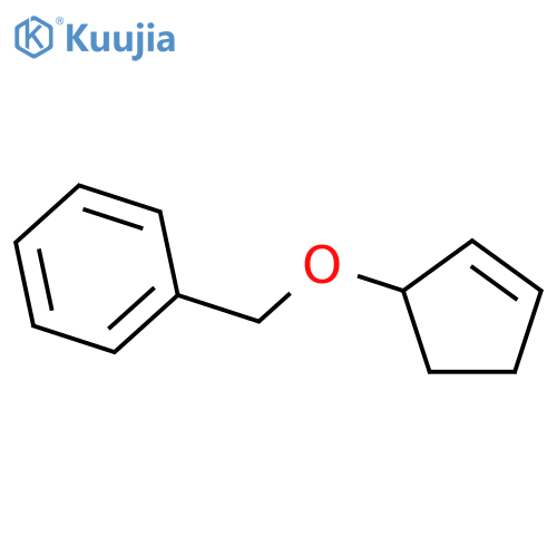 Benzene, [(2-cyclopenten-1-yloxy)methyl]- structure