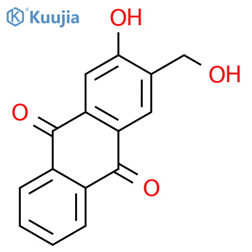 2-Hydroxy-3-hydroxymethyl anthraquinone structure