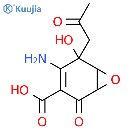 (1S,5S,6R)-4-amino-5-hydroxy-2-oxo-5-(2-oxopropyl)-7-oxabicyclo[4.1.0]hept-3-ene-3-carboxylic acid structure