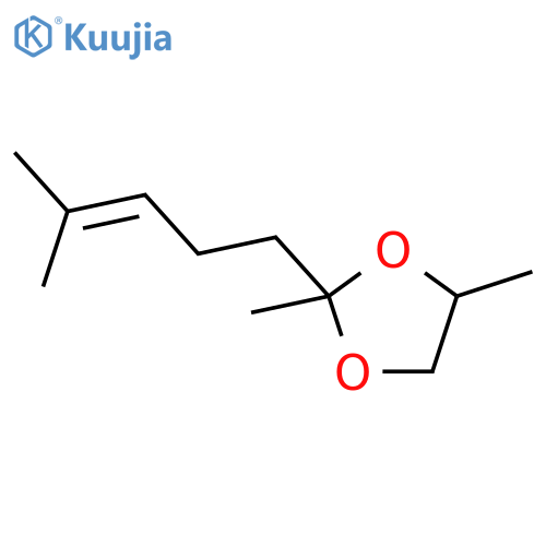 2,4-dimethyl-2-(4-methylpent-3-enyl)-1,3-dioxolane structure