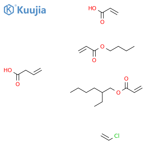 But-3-enoic acid;butyl prop-2-enoate;chloroethene;2-ethylhexyl prop-2-enoate;prop-2-enoic acid structure