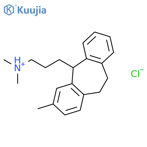N,N-dimethyl-3-(3-methyl-10,11-dihydro-5H-dibenzo[a,d][7]annulen-5-yl)propan-1-aminium chloride structure