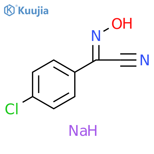 Benzeneacetonitrile, 4-chloro-a-(hydroxyimino)-, sodium salt structure