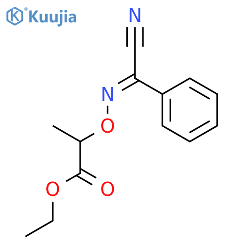 Propanoic acid, 2-[[(cyanophenylmethylene)amino]oxy]-, ethyl ester structure