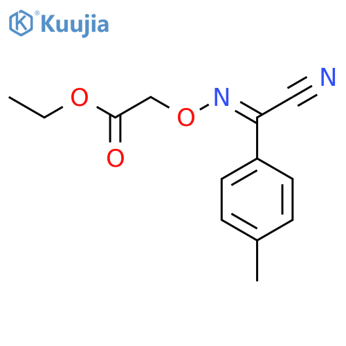 Acetic acid, [[[cyano(4-methylphenyl)methylene]amino]oxy]-, ethyl ester structure