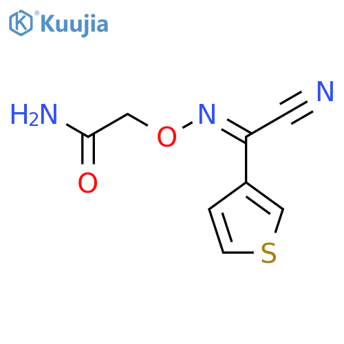 Acetamide, 2-[[(cyano-3-thienylmethylene)amino]oxy]- structure
