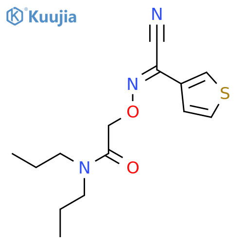 Acetamide, 2-[[(cyano-3-thienylmethylene)amino]oxy]-N,N-dipropyl- structure
