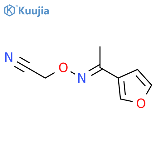 Acetonitrile, [[[1-(3-furanyl)ethylidene]amino]oxy]- structure