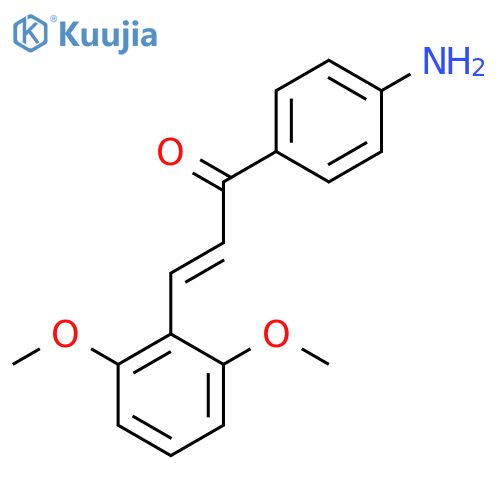 2-Propen-1-one, 1-(4-aminophenyl)-3-(2,6-dimethoxyphenyl)- structure