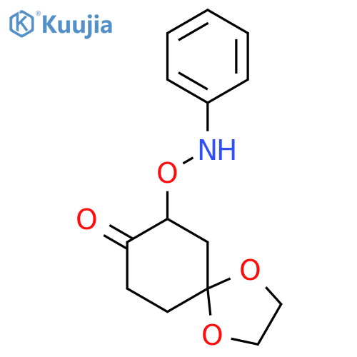 1,4-Dioxaspiro[4.5]decan-8-one, 7-[(phenylamino)oxy]-, (7R)- structure