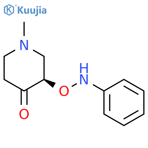 4-PIPERIDINONE, 1-METHYL-3-[(PHENYLAMINO)OXY]-, (3R)- structure