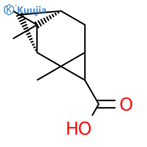 TRICYCLO[4.1.1.02,4]OCTANE-3-CARBOXYLIC ACID, 2,7,7-TRIMETHYL-, (1R,6S)- structure