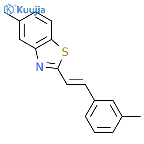Benzothiazole, 5-methyl-2-[2-(3-methylphenyl)ethenyl]- structure