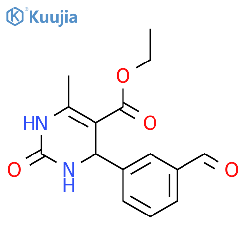 5-Pyrimidinecarboxylic acid,4-(3-formylphenyl)-1,2,3,4-tetrahydro-6-methyl-2-oxo-, ethyl ester structure