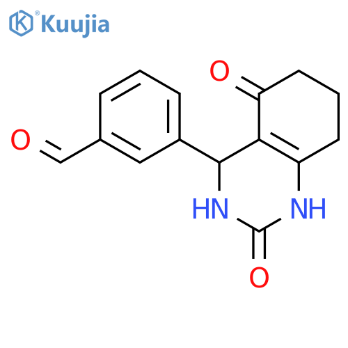 Benzaldehyde, 3-(1,2,3,4,5,6,7,8-octahydro-2,5-dioxo-4-quinazolinyl)- structure