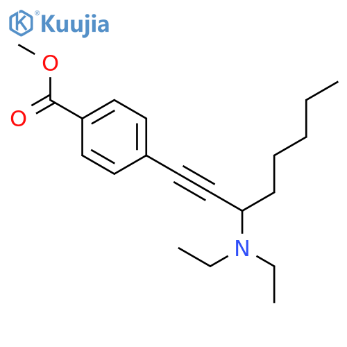 Benzoic acid, 4-[3-(diethylamino)-1-octynyl]-, methyl ester structure