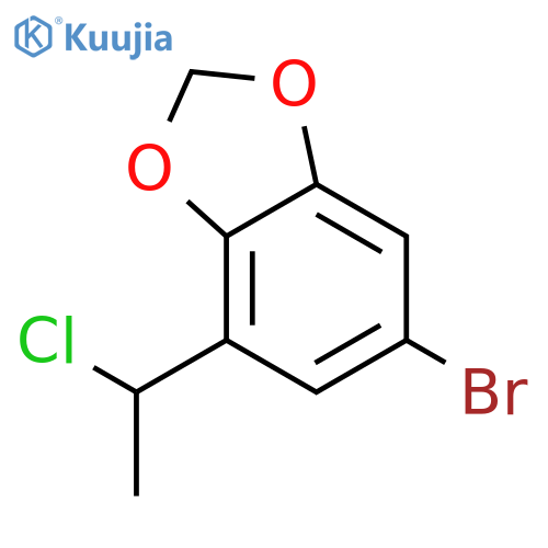 1,3-BENZODIOXOLE, 6-BROMO-4-(1-CHLOROETHYL)- structure