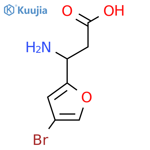 3-amino-3-(4-bromofuran-2-yl)propanoic acid structure